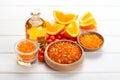 Spa essentials - orange aromatherapy Royalty Free Stock Photo