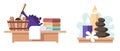 Spa Essentials with Towels vector