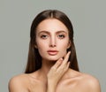 Spa Face. Healthy Woman with Clear Skin Royalty Free Stock Photo