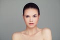 Spa Face. Healthy Woman with Clear Skin. Skincare Royalty Free Stock Photo