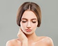 Spa Face. Healthy Woman with Clear Skin Royalty Free Stock Photo