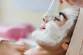 Spa facial mask application Royalty Free Stock Photo