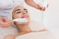 Spa facial mask application Royalty Free Stock Photo