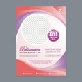 Spa Flyer or Brochure with Purple and pink Template design