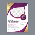 Spa Flyer or Brochure Template design Royalty Free Stock Photo