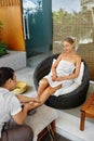 Spa Foot Therapy. Woman Body Care Treatment. Massage. Skin Care Royalty Free Stock Photo