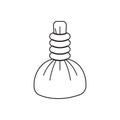 Spa hot compress icon. Element of Barber for mobile concept and web apps icon. Outline, thin line icon for website design and Royalty Free Stock Photo