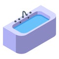 Spa hydro massage icon isometric vector. Health bath Royalty Free Stock Photo