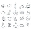 spa icons collection. Vector illustration decorative background design