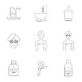 Spa icons set Royalty Free Stock Photo