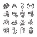 Spa icons set. Vector eps 10. Royalty Free Stock Photo