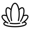 Spa lotus icon outline vector. Towel clean