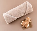 Spa Luxury Towel and Handmade Soap Royalty Free Stock Photo