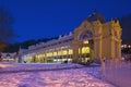 Spa main colonnade in winter - Marianske Lazne - Czech Republic Royalty Free Stock Photo