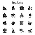 Spa, Massage, Aroma therapy icon set vector illustration graphic design Royalty Free Stock Photo