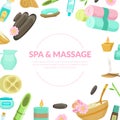 Spa and Massage Center Banner Template with Space for Text, Beauty Salon, Store, Wellness Center, Natural Cosmetics