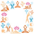 Spa massage decorative colorful frame Royalty Free Stock Photo