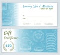 Spa, massage gift certificate template