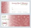 Spa, massage gift certificate template