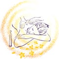 Spa massage illustration