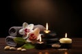 Spa massage, natural alternative treatment (Hot stone massage