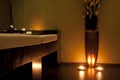 SPA massage room in gold Royalty Free Stock Photo