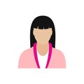 Spa massage therapist flat icon