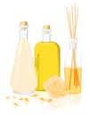 Spa oil bottles Royalty Free Stock Photo