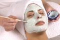 Spa Organic Facial Mask Application Royalty Free Stock Photo