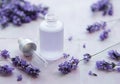 Aromatherapy lavender bath salt and massage oil Royalty Free Stock Photo