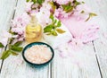 Spa products with sakura blossom