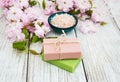 Spa products with sakura blossom