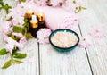 Spa products with sakura blossom