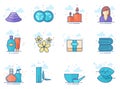 Flat Color Icons - Spa Royalty Free Stock Photo