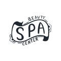 Spa and Relax Center hand draw lettering.