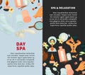 Spa and relaxation day vertical promotional posters set