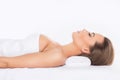 Spa. Relaxed young woman Royalty Free Stock Photo