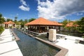 Spa resort in the tropics with blue skies