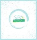 Spa Retreat Organic Eco Background. Nature Friendly Vector Concept On Rough Textured Background Royalty Free Stock Photo