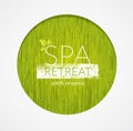 Spa Retreat Organic Eco Background. Nature Friendly Vector Concept On Rough Textured Background Royalty Free Stock Photo