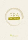 Spa Retreat Organic Eco Background. Nature Friendly Vector Concept On Rough Textured Background Royalty Free Stock Photo
