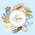 Spa round banner Royalty Free Stock Photo