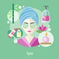 Spa Salon Concept Flat Style Design