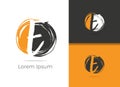 Spa and Salon E letter logo design. Elegant letter E in zen stone vector icon.