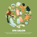 Spa salon with high quality skincare services promotional poster