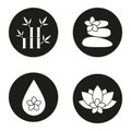 Spa salon icons set Royalty Free Stock Photo