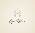 Spa salon logo design Royalty Free Stock Photo