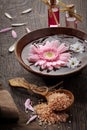 Spa. Sea salt and aroma oils Royalty Free Stock Photo