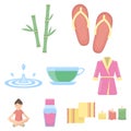 Spa set icons in cartoon style. Big collection of spa vector symbol stock illustration Royalty Free Stock Photo