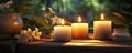 A Spa Setting Adorned With Aromatic Candles